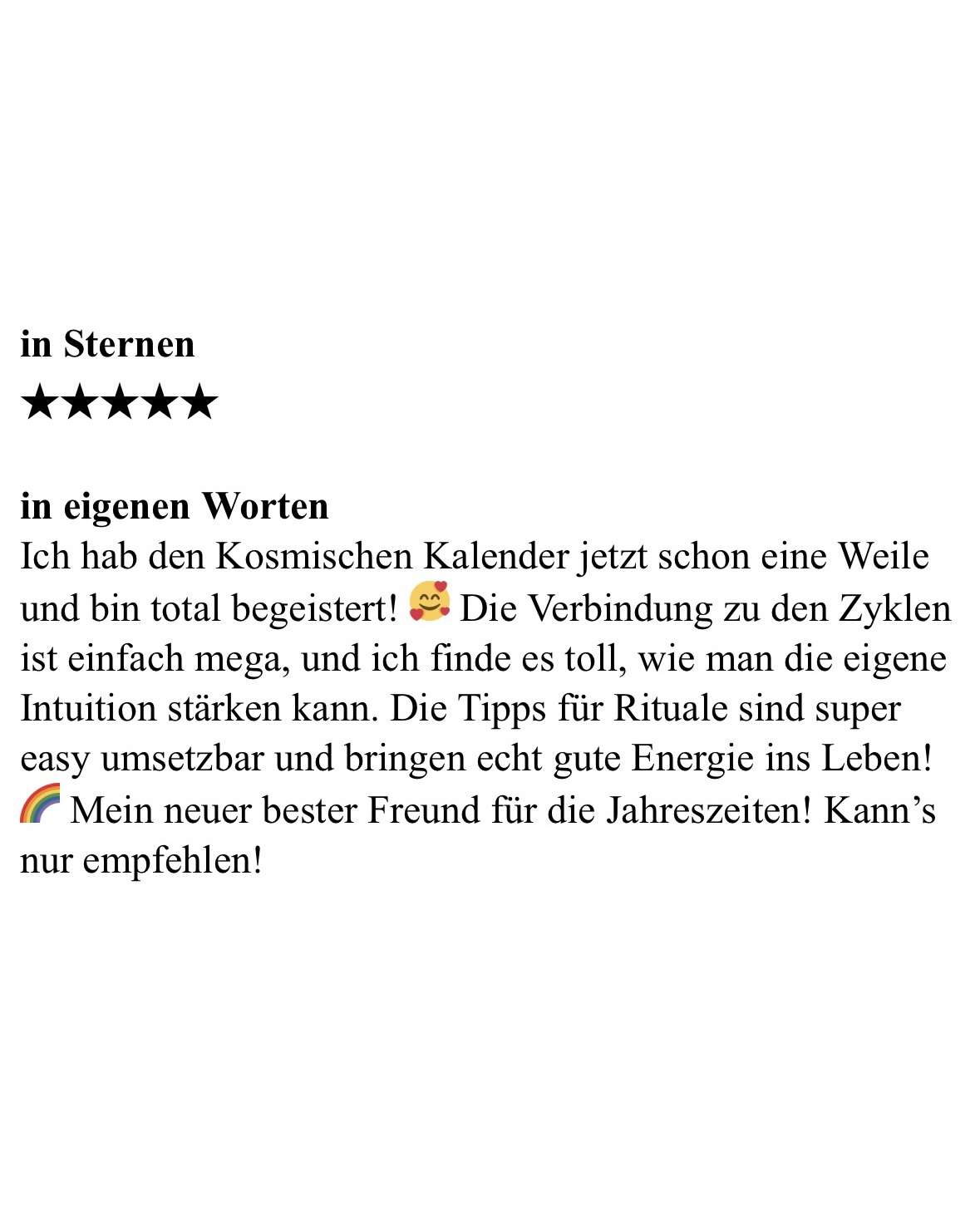Kalender Rezension L.